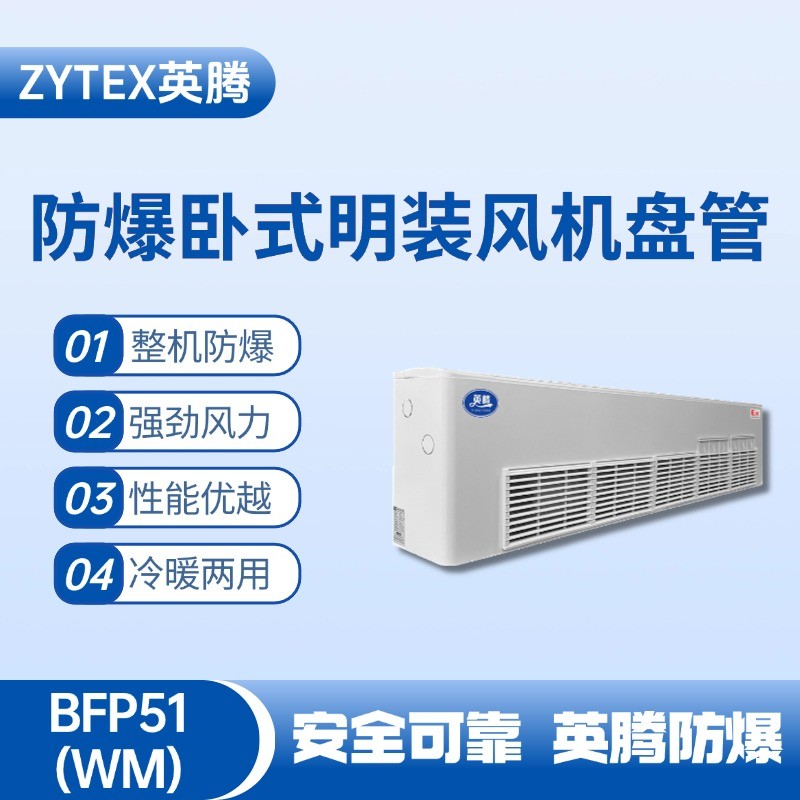 BFP51(WM) 臥式明裝防爆風機盤管 蓄電池室使用